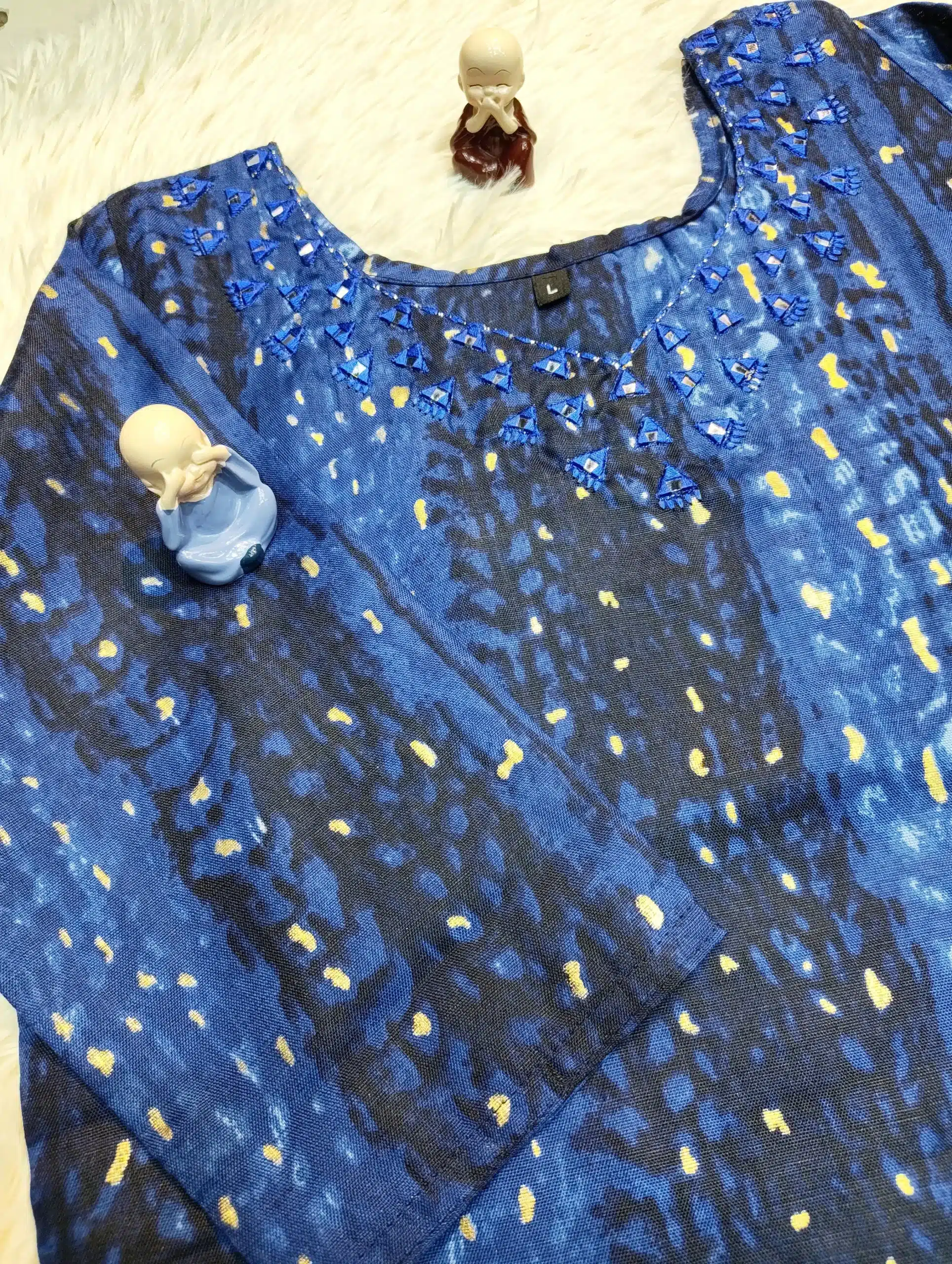 Blue A-line Kurti - Image 3