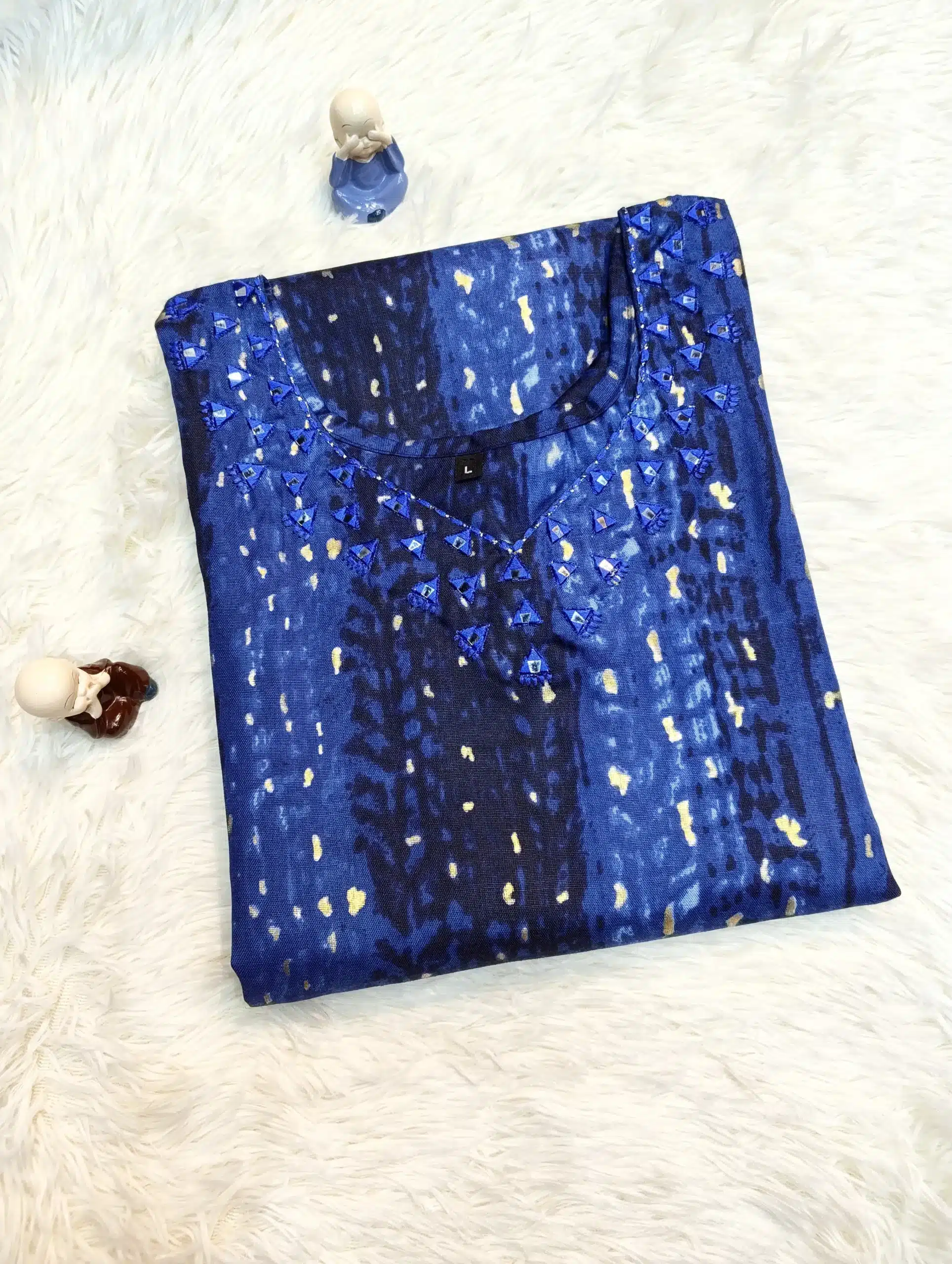 Blue A-line Kurti - Image 2