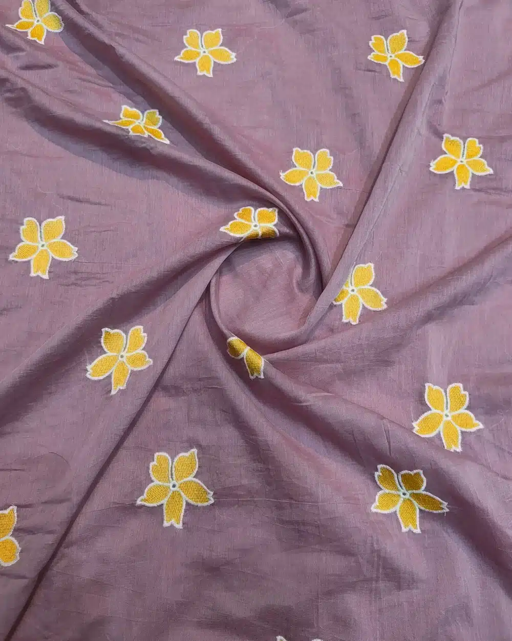 Mul Chanderi Embroidered Fabric - Image 3