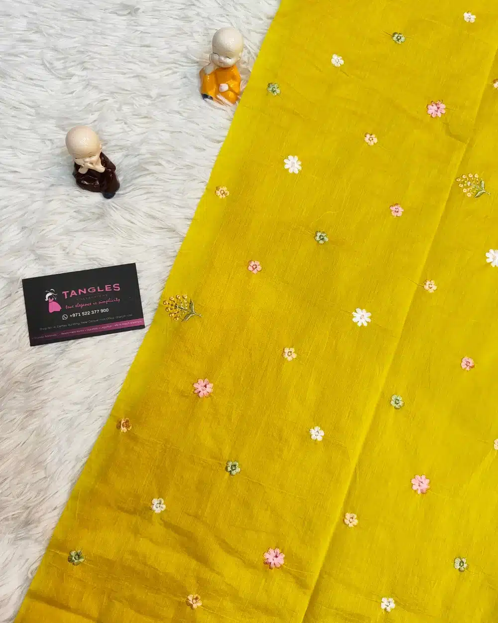 Mul Chanderi Embroidered Fabric - Image 3