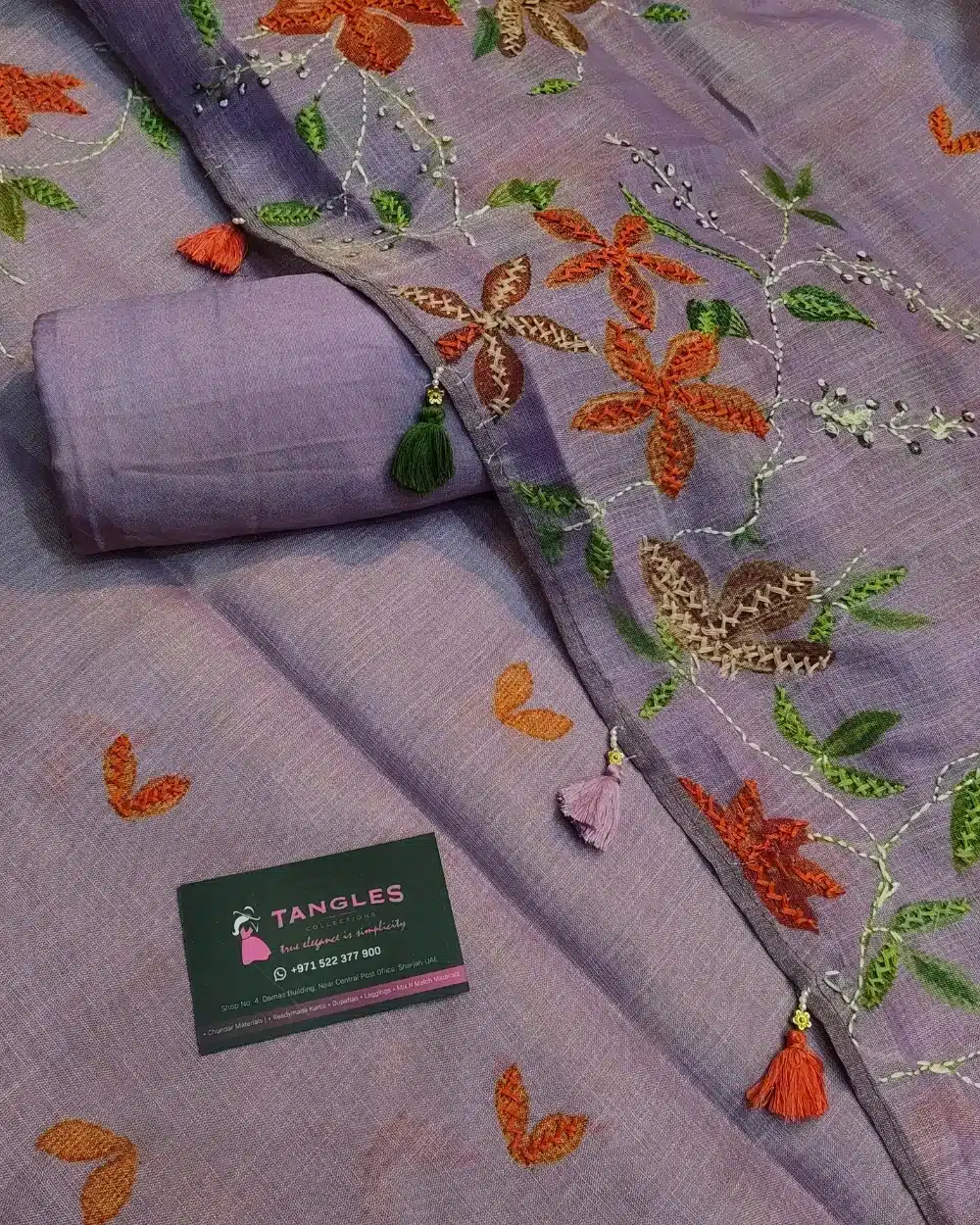 Tissue Silk Unstitched Salwar Suit - Image 3