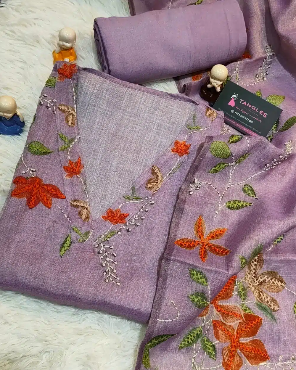 Tissue Silk Unstitched Salwar Suit - Image 4