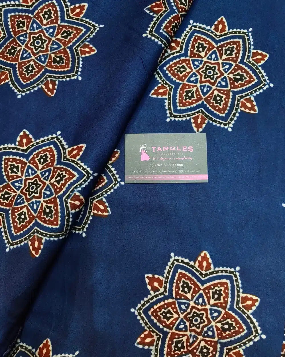 Block Printed Modal Silk Fabric - Image 3