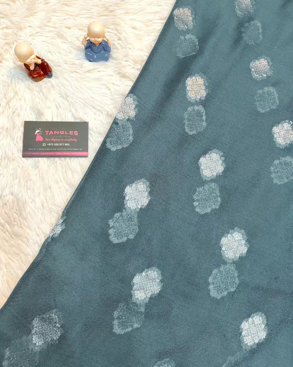 Premium Banarasi Georgette with Silver Zari - Image 3